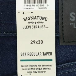 Levi Strauss Men's Blue Premium Super Soft Flex Regular Taper Denim Jeans (S47) New Arrivals