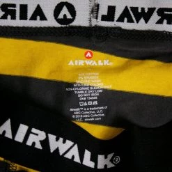 Airwalk Men's 2 Pack Yellow Black Stripe Boxer Brief Mens