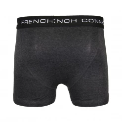 French Connection Men's 3 Pack Dark Grey W/ Black Strap Boxer Brief (S03)