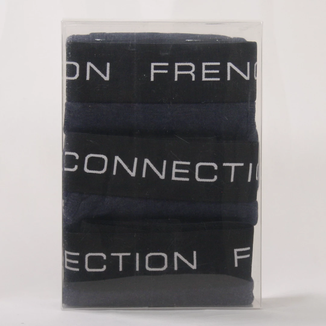 Mens French Connection Men's 3 Pack Navy Blue W/ Black Strap Boxer Briefs (S15) 8 Mens French Connection Men's 3 Pack Navy Blue W/ Black Strap Boxer Briefs (S15)
