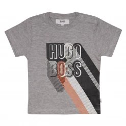 T-Shirts Hugo Boss Kid's Long Shadow Text S/S T-Shirt (S09)