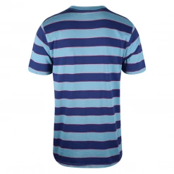 Volcom Men's Ocean Blue Navy Coral Striped Maxer S/S T-Shirt (S51) New Arrivals