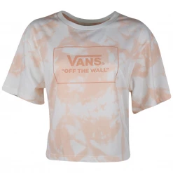 Vans Women's Pink & White Tie-Dye Crop S/S T-Shirt (610)