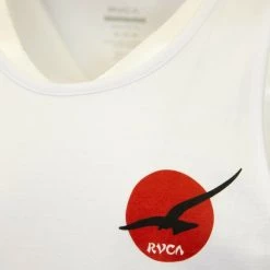 RVCA Men's White Greetings From Paradise Sleeveless Tank Top (S04)