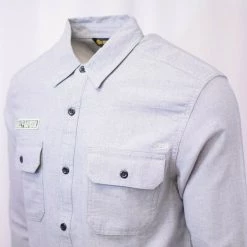 Harley-Davidson Men's Slim Fit Light Grey L/S Woven 150 17 Harley-Davidson Men's Slim Fit Light Grey L/S Woven 150