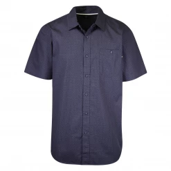 Obey Men's Navy Pattern S/S Woven Shirt