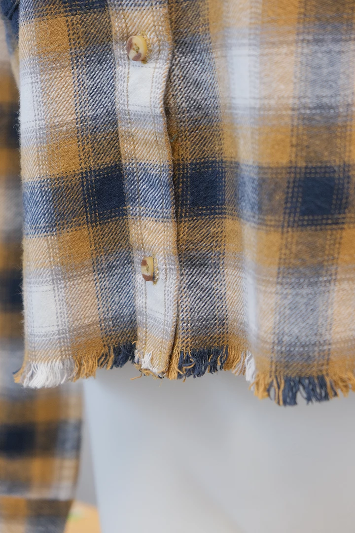 Spotted Clothing OBEY Women's Brown Navy White Plaid Crop L/S Shirt (S06) 7 Spotted Clothing OBEY Women's Brown Navy White Plaid Crop L/S Shirt (S06)