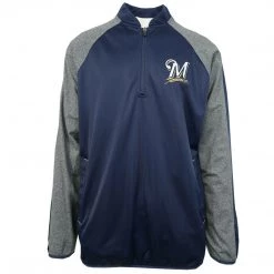 G-III Sports By Carl Banks Men's MLB Two Tone 1/3 Zip Sweater