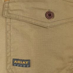 Ariat Men's Khaki Ventek Rebar S/S Woven Shirt (239)