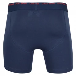 Lucky Brand Men's Blue, Red & Floral Pattern 4 Pack Boxer Briefs (S02) Mens