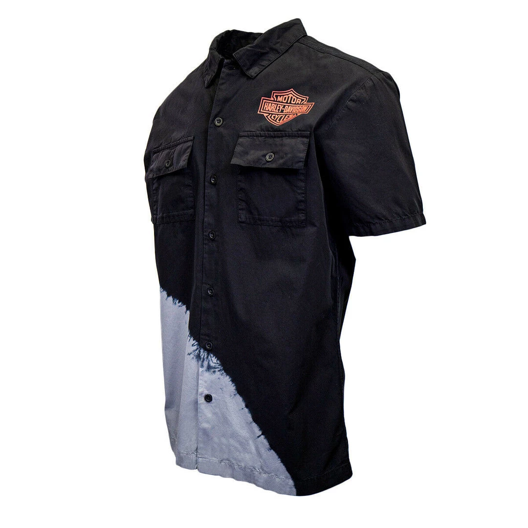 Harley-Davidson Men's Black Diagonal Paint S/S Woven Shirt (S09) 5 Harley-Davidson Men's Black Diagonal Paint S/S Woven Shirt (S09)
