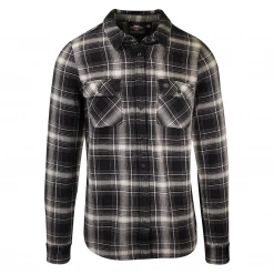 Harley-Davidson Men's Sage Grey Black Plaid L/S Woven Shirt (S14)