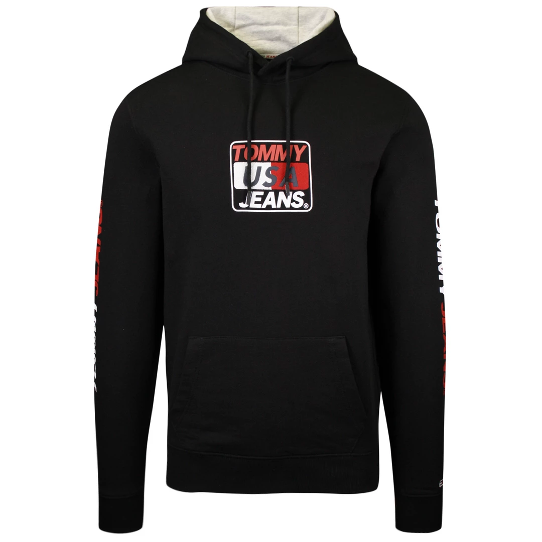 Tommy Hilfiger Tommy Jeans Men's Essential Graphic Pull Over Hoodie 4 Tommy Hilfiger Tommy Jeans Men's Essential Graphic Pull Over Hoodie