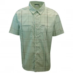 Columbia Men's Mint Green Plaid Thirty Mile Ledge EXS S/S Woven Shirt (355)