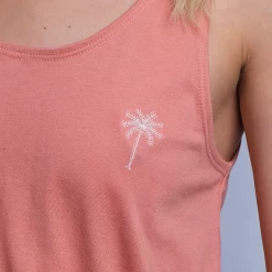 Roxy Women's Coral Palm Tree Sleeveless Tank Top (S08) Tanks