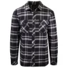 Rip Curl Men's Dark Navy Grey White Plaid L/S Flannel Shirt