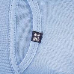 Psycho Bunny Men's 3 Pack White Band Light Blue Boxer Briefs (S05)