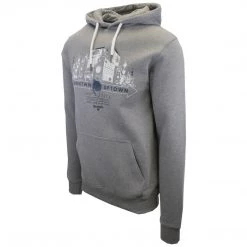 Bench Men's Grey Old School Printed Pullover Hoodie (Size Small) Mens
