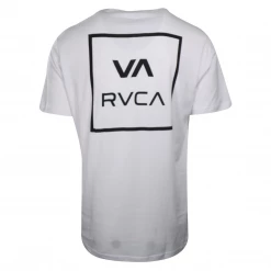 RVCA Men's White VA Box Regular Fit S/S T-Shirt (S02)