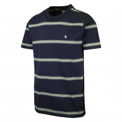 Volcom Men's Navy Da Fino Stripe Heather S/S T-Shirt (S36)