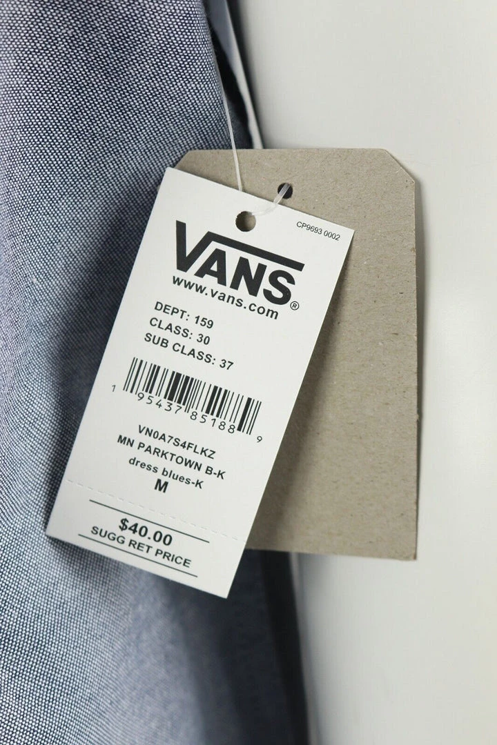 Vans Men's Parktown Two Tone Dress Blue S/S Woven Shirt (LOCATION : C5) 9 Vans Men's Parktown Two Tone Dress Blue S/S Woven Shirt (LOCATION : C5)