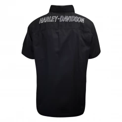 Harley-Davidson Men's Black #1 America S/S Woven Shirt (S07)