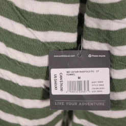 Womens Eddie Bauer Women's Fennel Safari Duofold Striped Pullover Hoodie (S05C)