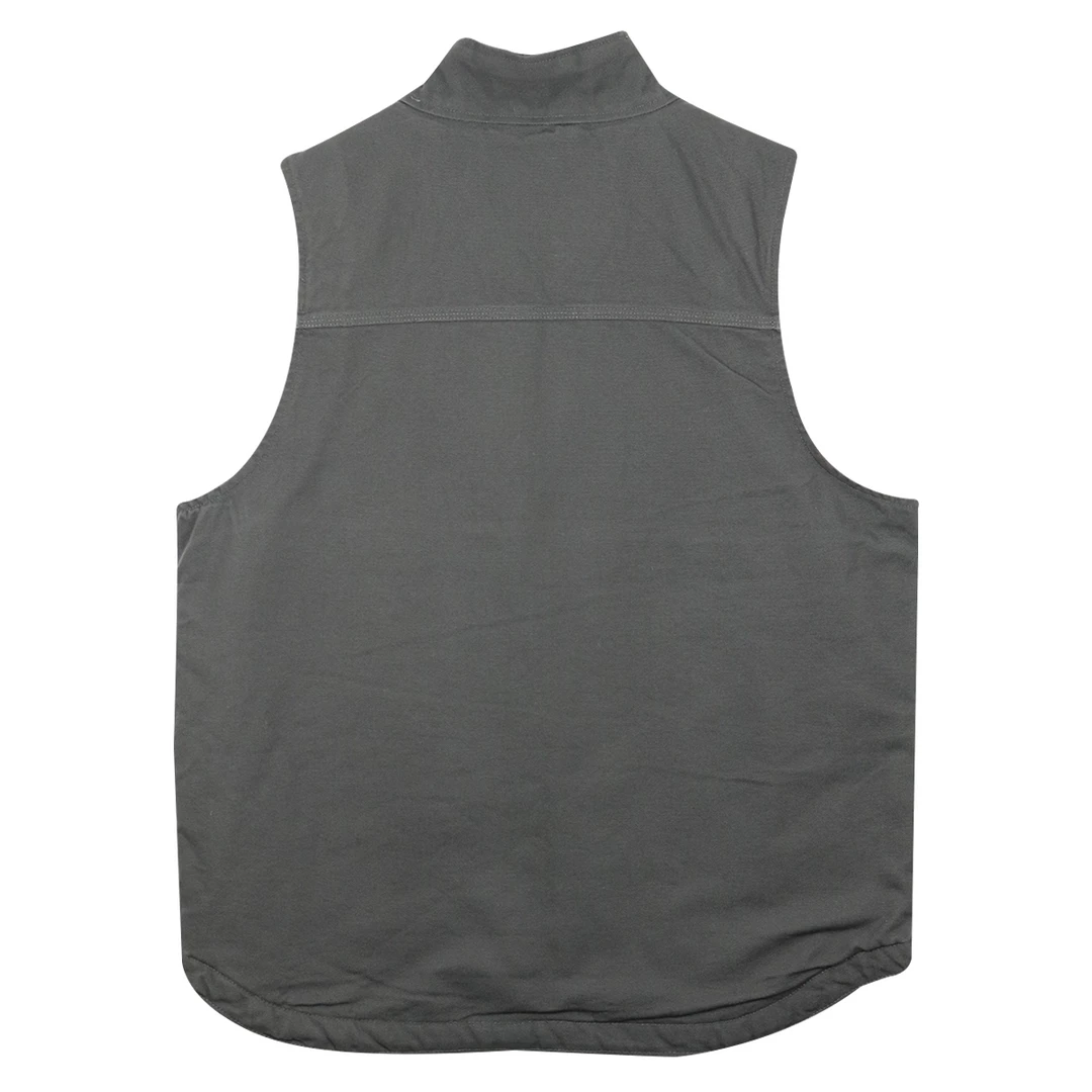 Carhartt Men's Gravel Loose Fit Washed Duck Sherpa-Lined Mock-Neck Vest (S02B) 4 Carhartt Men's Gravel Loose Fit Washed Duck Sherpa-Lined Mock-Neck Vest (S02B)