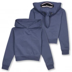 Kids Wild Child Hoodies Kid's Blue Shark Pull Over Hoodie (S01)