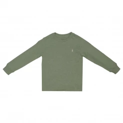 Polo Ralph Lauren Kids Heather Grass Green Crewneck L/S T-Shirt