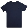 Polo Ralph Lauren Kid's Heather Navy - White Pony Round Neck S/S T-Shirt (S25) 1 Polo Ralph Lauren Kid's Heather Navy - White Pony Round Neck S/S T-Shirt (S25)