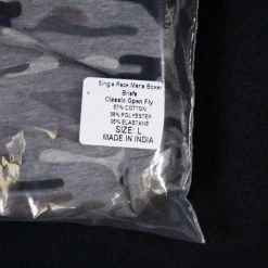 Kenneth Cole Men's Reaction 1 Pack Black Band Gray Camo Boxer Brief (S01)