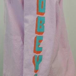 Spotted Clothing OBEY Women's Pink Retro Full-Zip Hooded Jacket