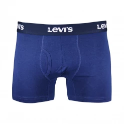 Levi's Men's 3 Pack Blue, Striped, Grey Stretch Boxer Briefs (S08)