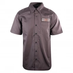 Harley-Davidson Men's Grey Orange Logo Patch S/S Woven Shirt (S29) New Arrivals