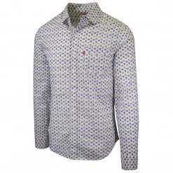 Levi's Men's Slim Fit Geometric Triangle L/S Shirt (S02)