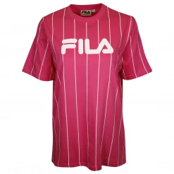 FILA Women's Pink Vertical Striped S/S T-Shirt
