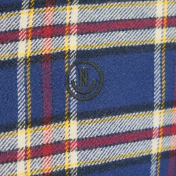 Mens Neff Men's Blue Cream Yellow Red Plaid L/S Flannel Shirt (S01)