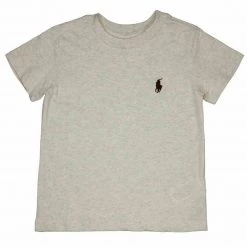 Polo Ralph Lauren Kid's H.Cream - Maroon Pony Round Neck S/S T-Shirt (S09)