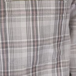 PrAna Men's Light Grey Maroon Plaid L/S Woven Shirt (S52) 10 PrAna Men's Light Grey Maroon Plaid L/S Woven Shirt (S52)