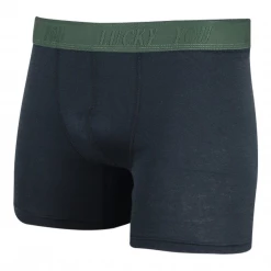 Mens Lucky Brand Men's Dark Grey Multicolor Waistband 4 Pack Boxer Briefs (S01)