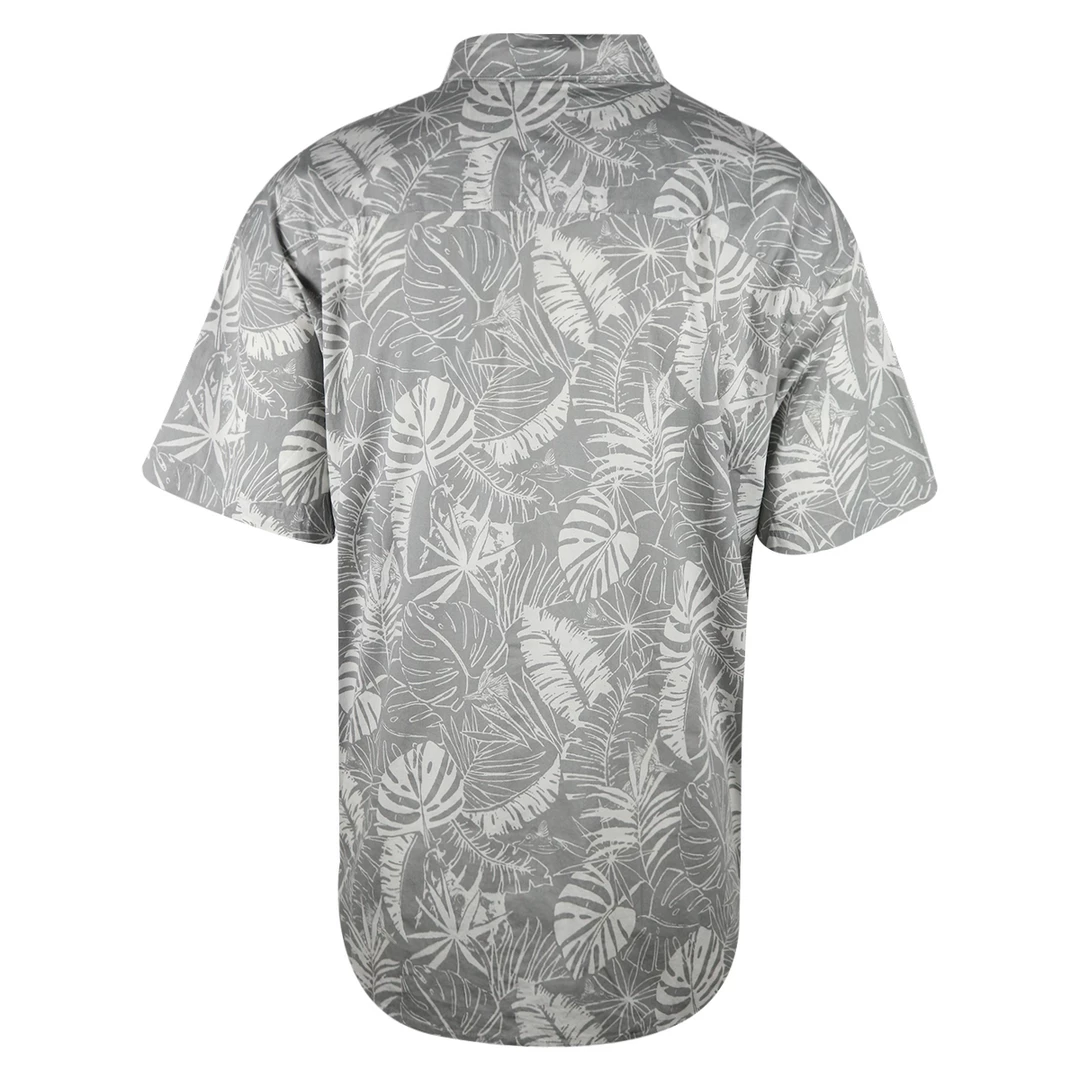Columbia Men's Silver & White Palm Leaves Rapid Rivers S/S Woven Shirt (041) 5 Columbia Men's Silver & White Palm Leaves Rapid Rivers S/S Woven Shirt (041)