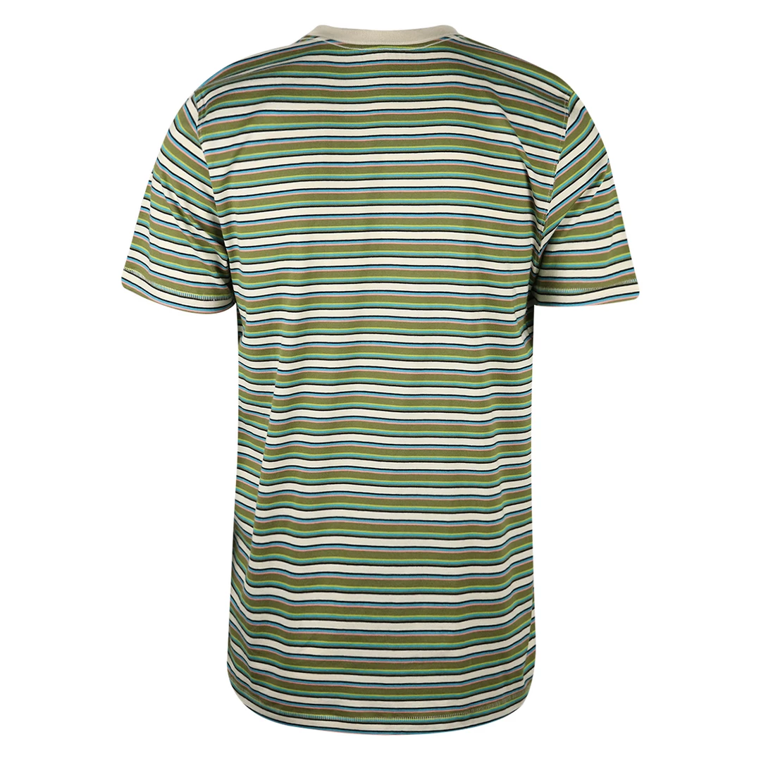 Volcom Men's Cream Black Blue Coral Green Striped S/S T-Shirt (S55) New Arrivals 5 Volcom Men's Cream Black Blue Coral Green Striped S/S T-Shirt (S55) New Arrivals