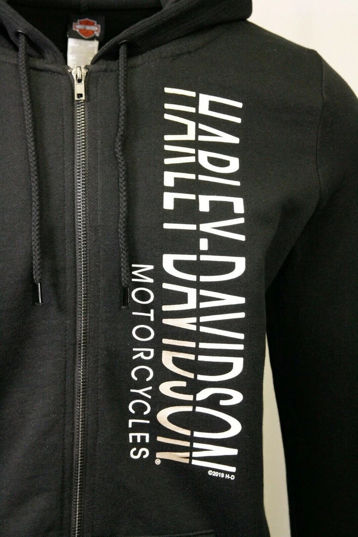 Harley-Davidson Women's Black Gold Zip Up Hoodie 8 Harley-Davidson Women's Black Gold Zip Up Hoodie