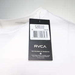 RVCA Men's White Classic Text Regular Fit S/S T-Shirt (S25)