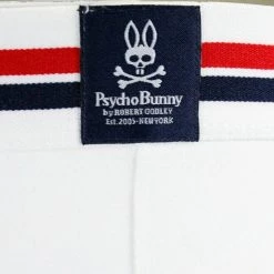 Mens Psycho Bunny Men's 3 Pack White Boxer Briefs (S01A)