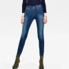G-STAR RAW Women's Dark Aged Shape Zip High Super Skinny Jeans