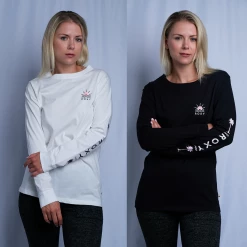 Roxy Women's Pink Sunset Wave Crew Neck L/S T-Shirt (S02) T-Shirts