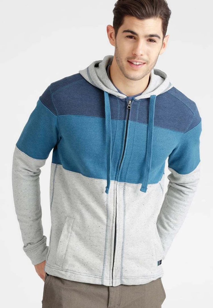 PrAna Men's Jax Blue Ash Full-Zip Hoodie 3 PrAna Men's Jax Blue Ash Full-Zip Hoodie