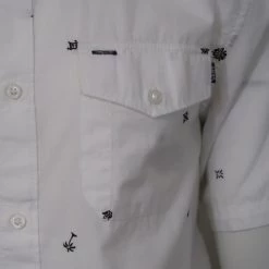 Vans Off The Wall Men's Bright White Cross Hatch-J S/S Woven Shirt